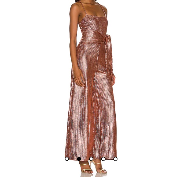 NWT Free people X Revolve Shimmer And Shine Jumpsuit in Ginger Snap XL - Picture 7 of 11